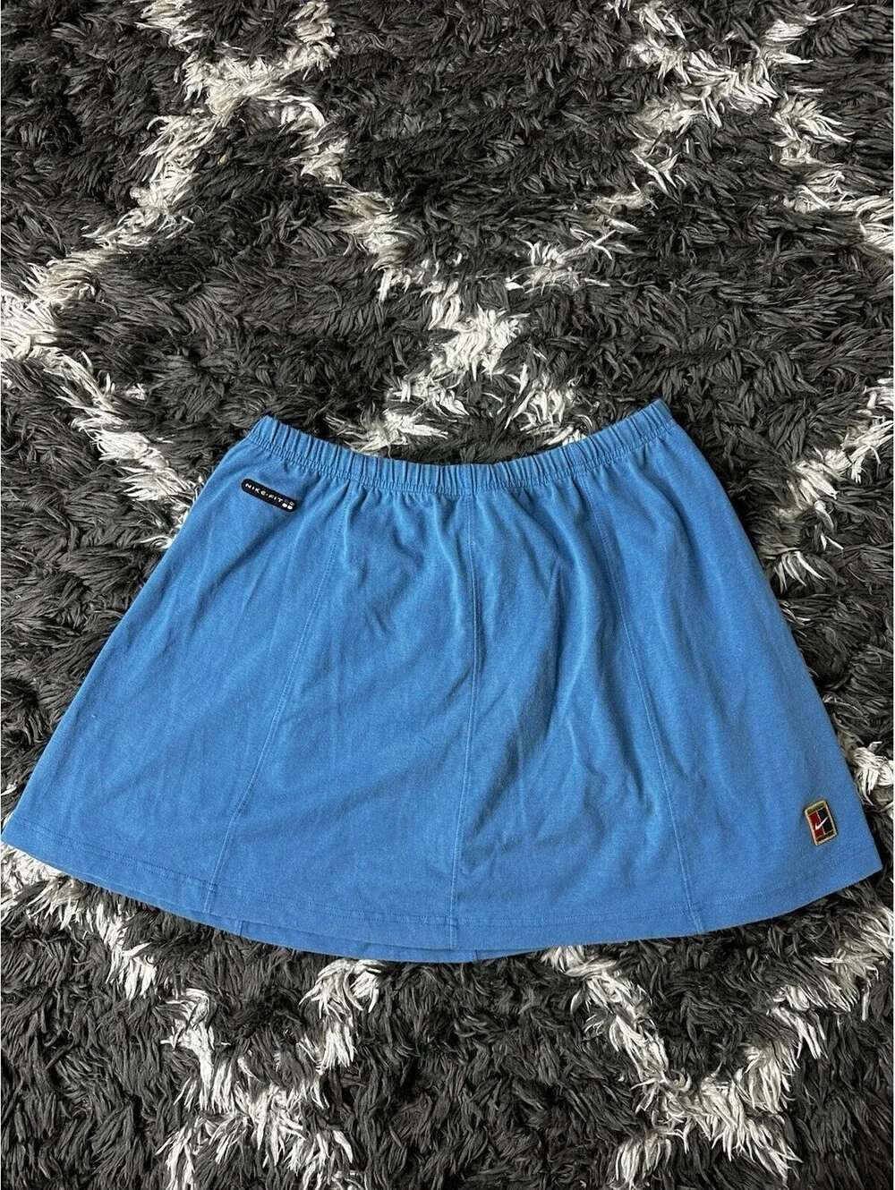 Vintage 90s Nike Court Tennis Skirt Girls XL 16-18 Blue Nike Fit Sport Miniskirt